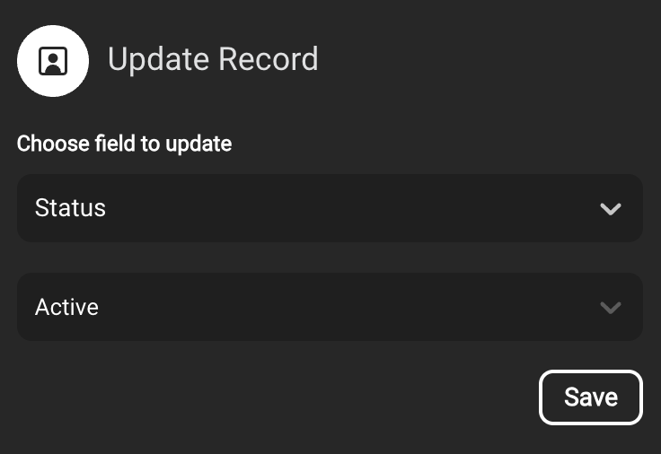 Automated data coding — update record dialog