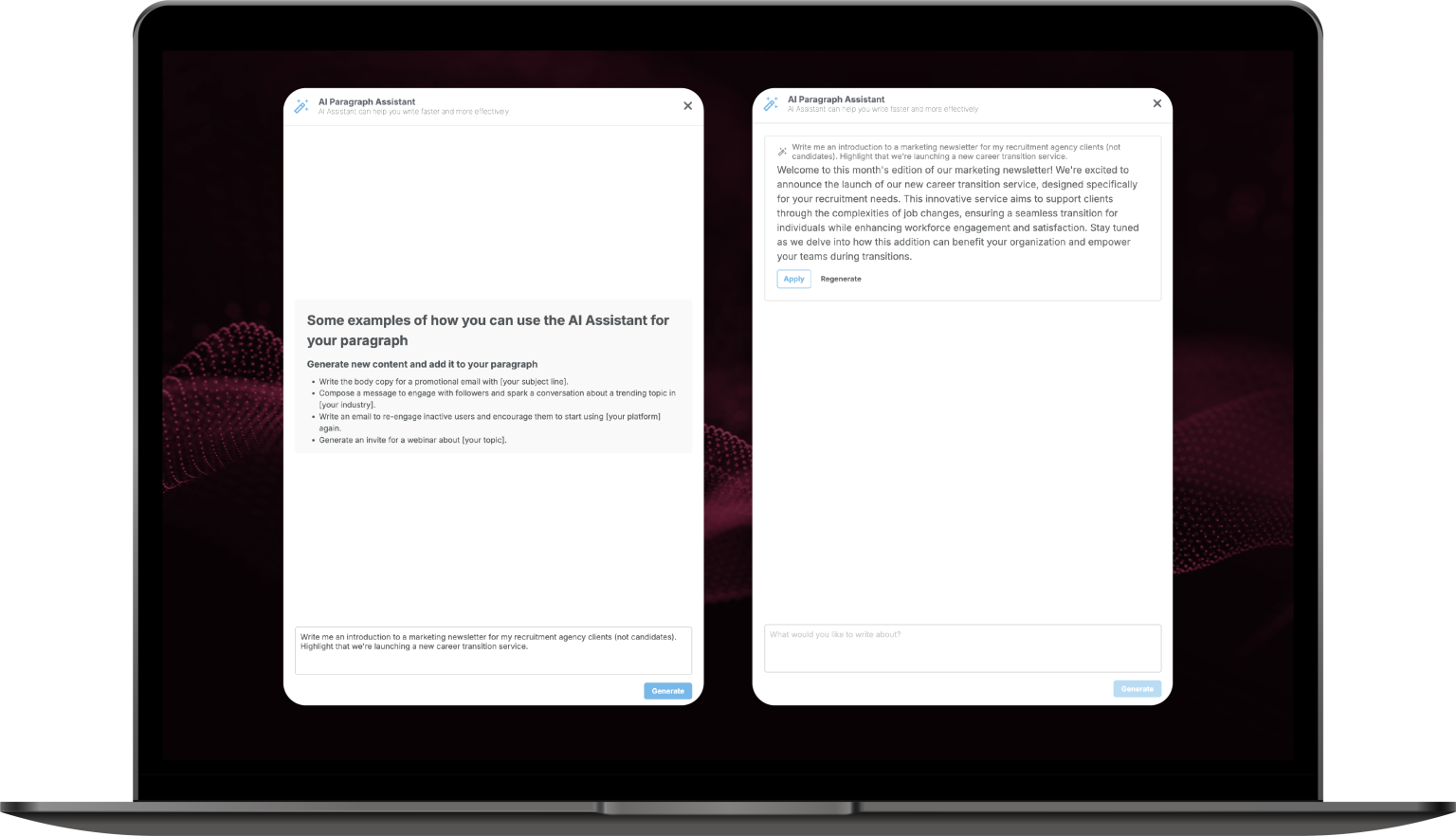 Roi-AI AI content creation tool for recruitment marketing — generating job ad copy, email subject lines, social media content and high-quality visuals on demand